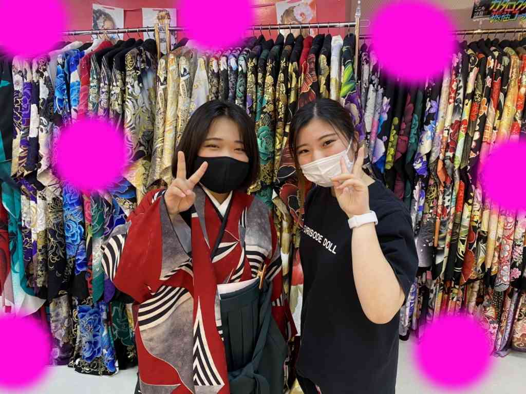 【TAKAZEN神戸店】♡22日　神戸で可愛いお友達同士のレトロの袴の姫ちゃん♡