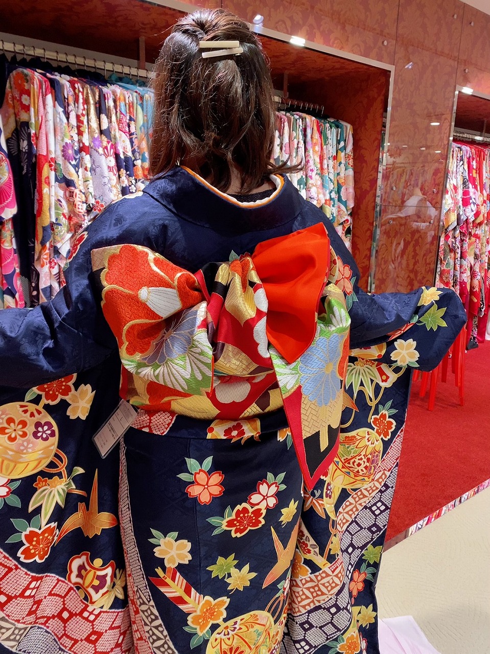 着付け教室で特訓しました♡