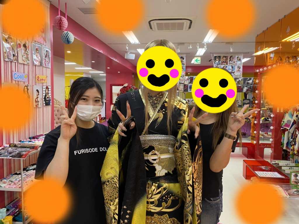 【TAKAZEN神戸店】♡4日　黒・黄色キラキラのド派手な虎の可愛い振袖姫ちゃん♡