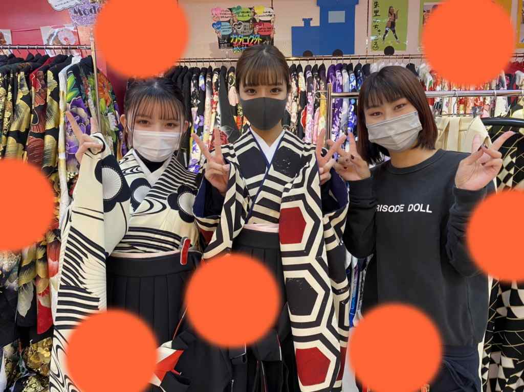 TAKAZEN　タカゼン　袴　卒業式　レンタル　格安　可愛い　モノトーン　モダン