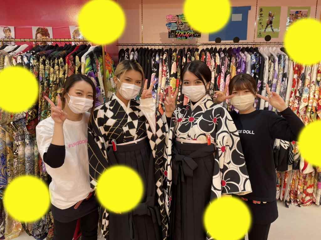 【TAKAZEN神戸店】♡30日　お友達同士で可愛いモノトーン可愛い袴姫ちゃん♡