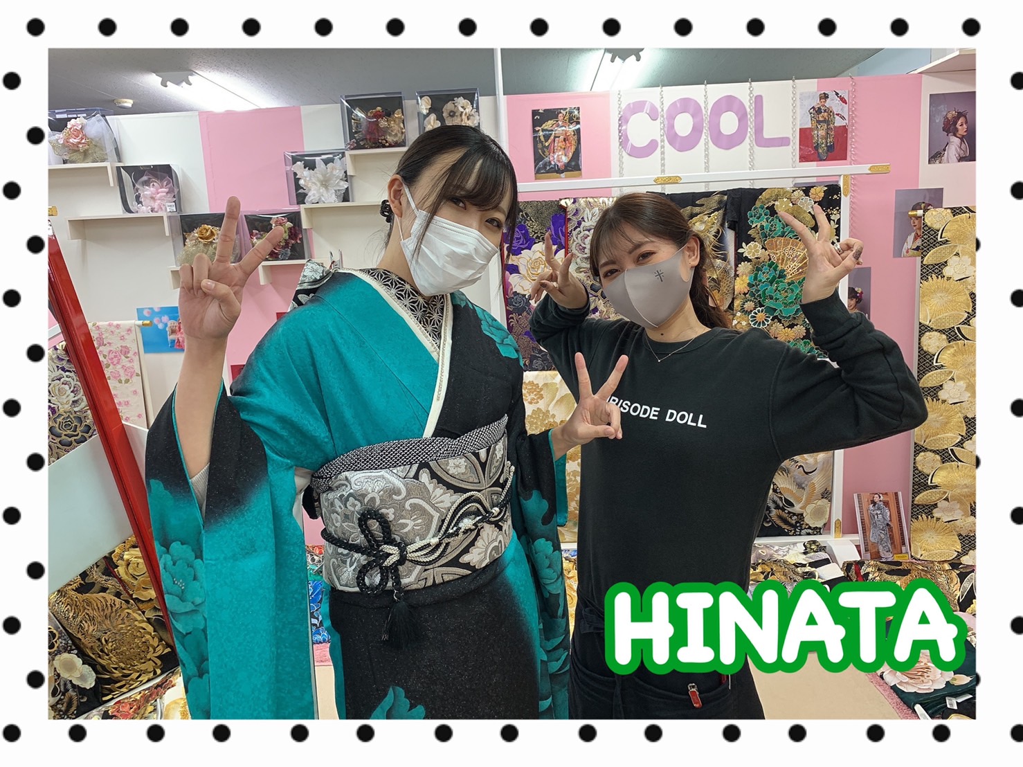 【TAKAZEN奈良店】15日♡シンプルで大人っぽい緑と黒のカッコいい振袖姫ちゃん♡