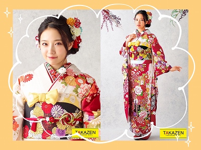 ♥【TAKAZEN堺店】5日　大人気！村瀬紗英ちゃん着用の王道カワイイ古典柄のお振袖♥