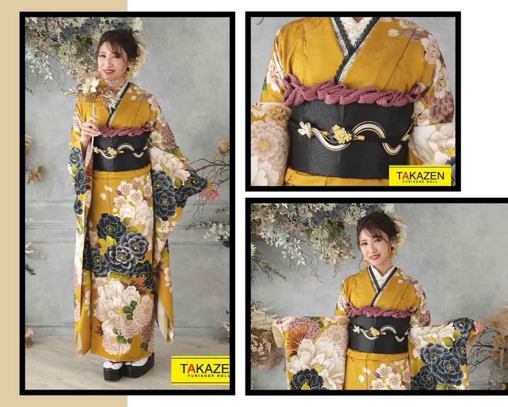 【TAKAZEN神戸店】♡５日　流行りのダスティーカラー◎アンティークレトロのお振袖♡