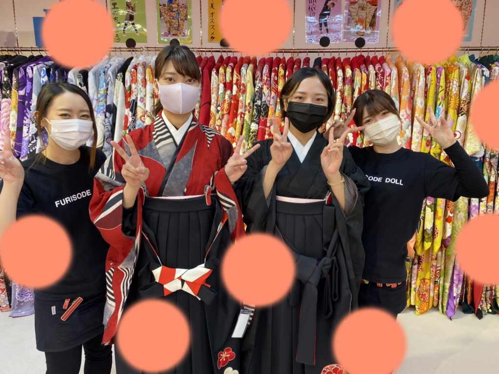 【TAKAZEN神戸店】♡8日　お友達同士で個性的でモダンなコーデのオシャレ袴姫ちゃん♡
