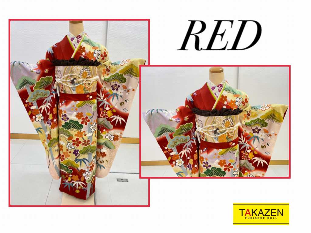 【TAKAZEN神戸店】♡10日　今日の振袖コーデは赤色古典柄を紹介です♡