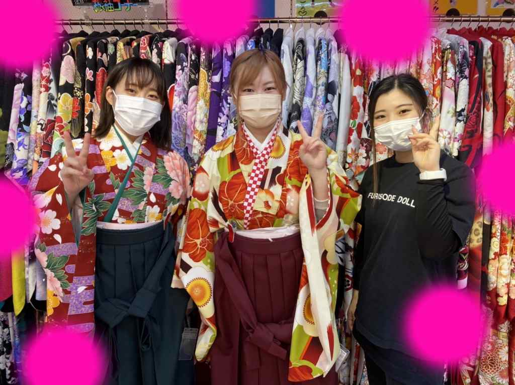 【TAKAZEN神戸店】♡4日　お友達同士で楽しく袴選び♬古典＆レトロの袴姫ちゃん