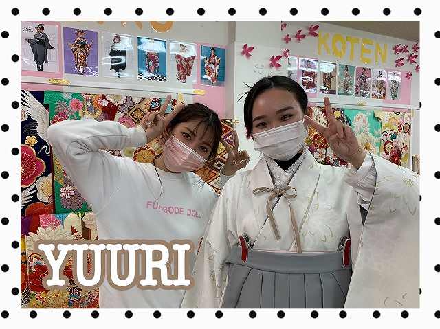 【TAKAZEN奈良店】本日ご来袴店姫ちゃんtwo-toneグレー×ホワイトグレーおしゃれさん♡