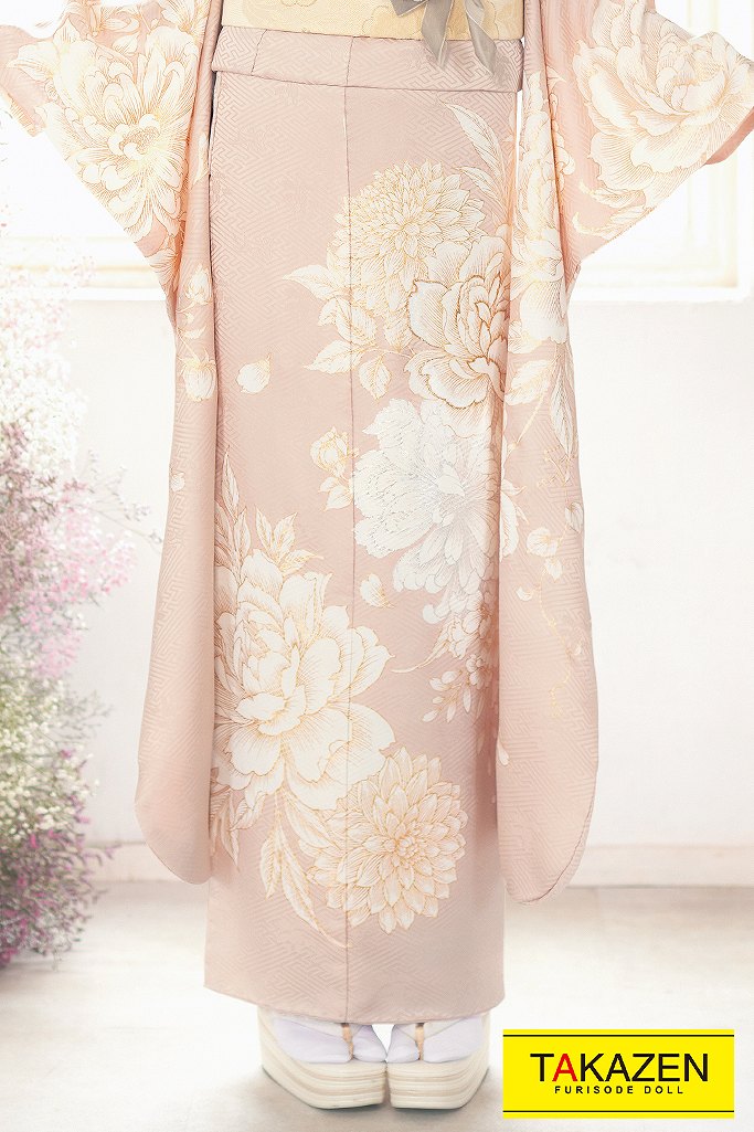綺麗淡色かわいい くすみピンク甘めコーデ ダスティーピンク 23年新作 成人式振袖 卒業式袴レンタル 前撮りなら Takazen 大阪 梅田 心斎橋 堺 兵庫 神戸 奈良の店舗へ