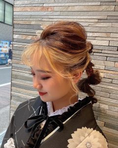 振袖　ヘアアレンジ　成人式ヘア