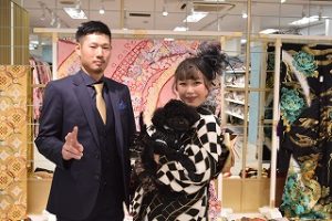 前撮り　振袖　レトロ
