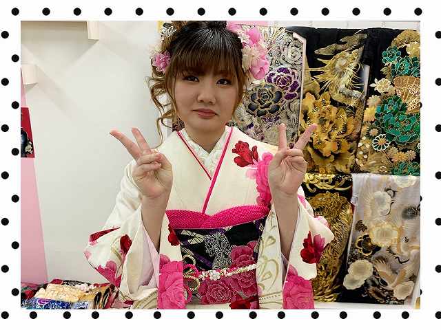 振袖　可愛い　振袖レンタル　ピンク　TAKAZEN
