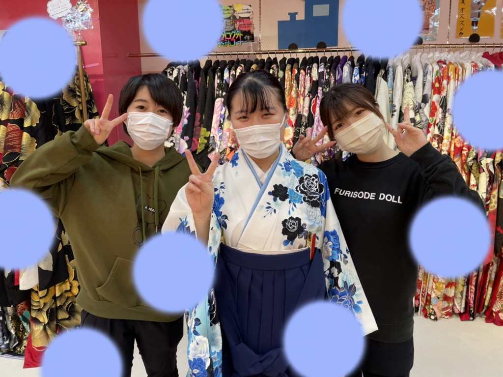 TAKAZEN　タカゼン　袴　卒業式　レンタル　格安　可愛い　カッコイイ　青　モード