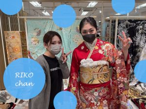 古典柄　赤振袖　TAKAZEN心斎橋店