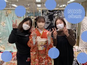 持ち込み　古典柄　振袖レンタル