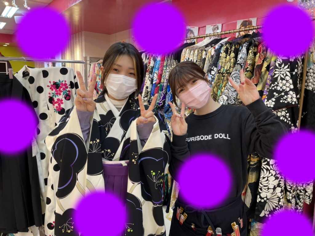 TAKAZEN　タカゼン　モード　黒色　青色　派手　キラキラ　振袖　成人式　レンタル