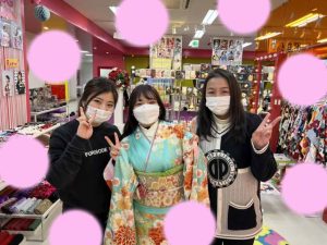 TAKAZEN　タカゼン　ミントグリーン　振袖　成人式　レンタル