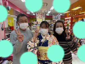 TAKAZEN　タカゼン　紺　古典　振袖　成人式　レンタル
