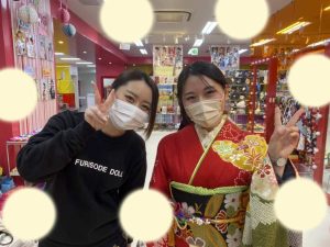 TAKAZEN　タカゼン　古典柄　赤色　神戸　三宮　振袖　成人式　レンタル