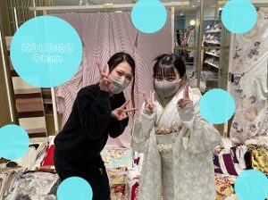 ヴｨンテージ　くすみ　振袖レンタル