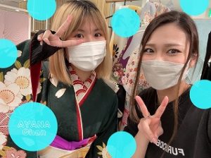 緑　古典柄　振袖レンタル