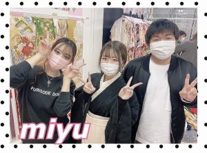卒業式　奈良袴レンタル　モノトーン