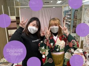 緑色　古典柄　袴レンタル