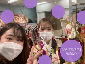 からし色　古典柄　袴レンタル