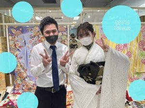 レトロ　フリル　振袖レンタル