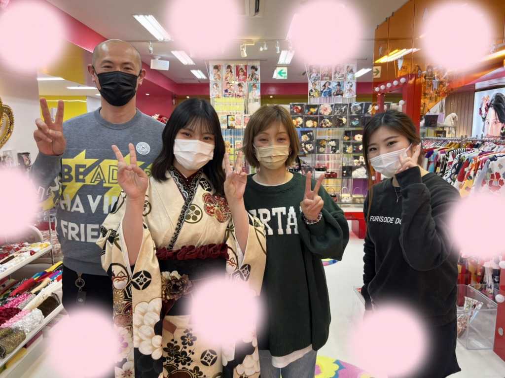 【TAKAZEN神戸店】♡21日　玉城ティナちゃん着用！！くすみカラーの可愛い振袖姫ちゃん♡