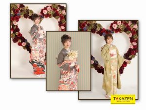 TAKAZEN　タカゼン　持込　ママ振　神戸　三宮　元町　前撮り　振袖　成人式　レンタル
