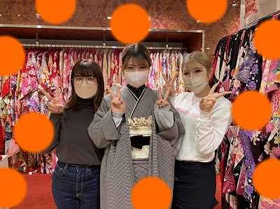 【TAKAZEN梅田本店】♡13日　くすみ色お振袖姫ちゃん♡