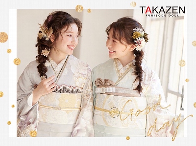 ♡【TAKAZEN堺店1】14日　大人気！甘めくすみカラーのお振袖♡