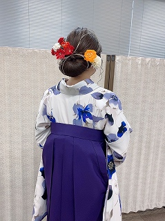 卒業式　袴　大学着付け