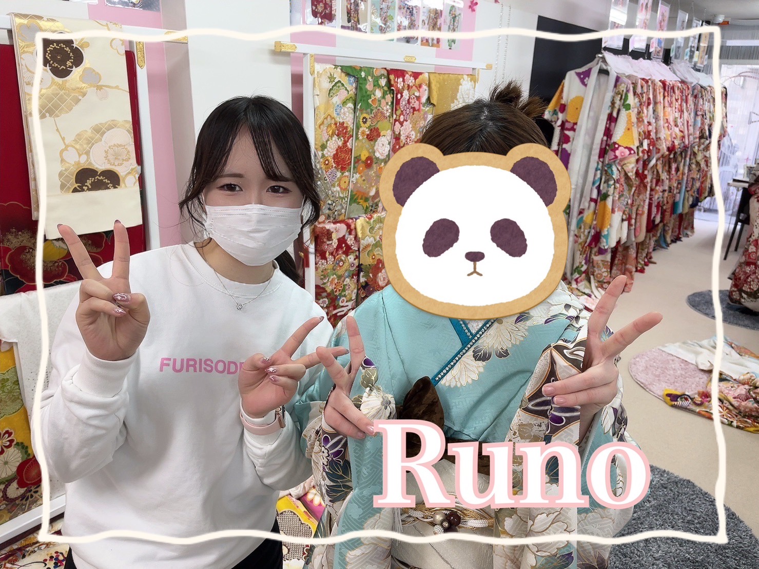 振袖　レンタル　奈良　前撮り撮影会　かわいい　おしゃれ　ブルー　流行り