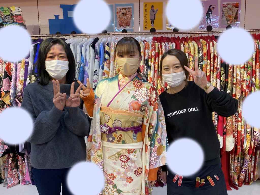 【TAKAZEN神戸店】♡1日　白×緑の大人気の古典柄お振袖姫ちゃん♡