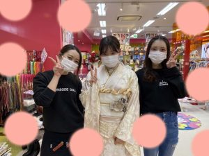 TAKAZEN　タカゼン　くすみカラー　ぴんく　フリル　振袖　成人式　レンタル