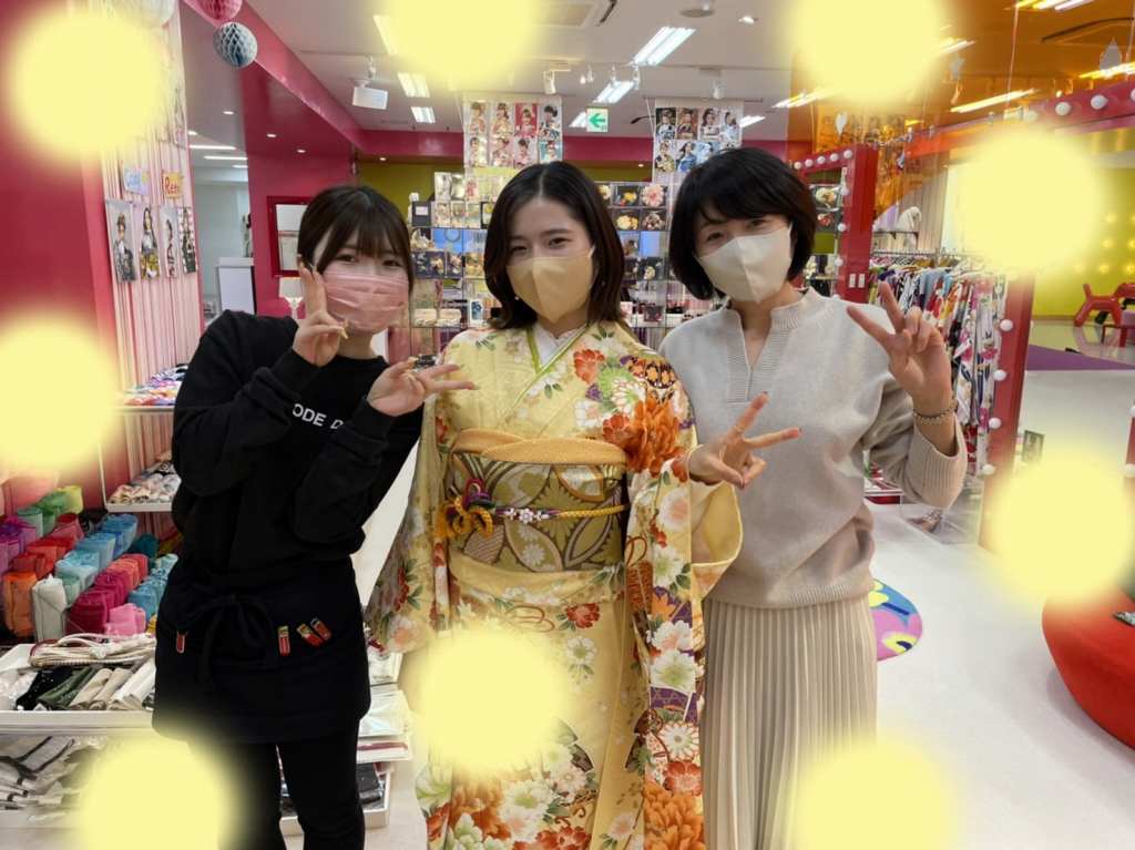 TAKAZEN　タカゼン　振袖　レンタル　おでかけプラン　黄色　古典