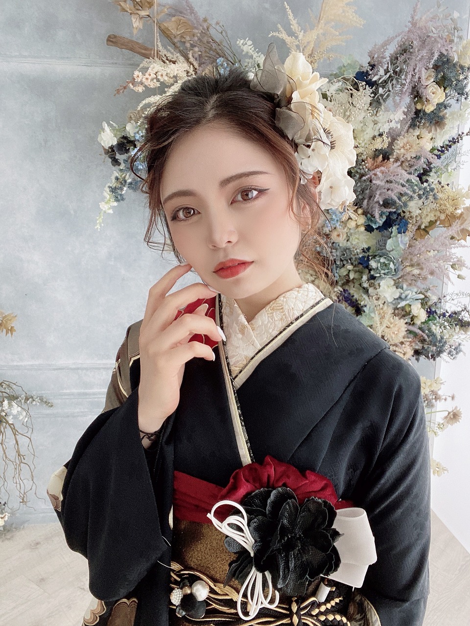 大柄古典のお振袖の撮影～流行りのスタイリングご紹介❤️