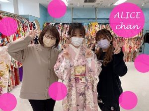 レトロ　フリル　振袖レンタル