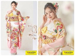 古典　フリル　振袖レンタル