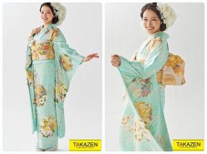 ヴｨンテージ　くすみ　振袖レンタル