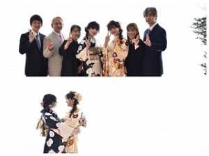 レトロ　フリル　振袖レンタル
