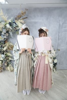 卒業式　袴　くすみ