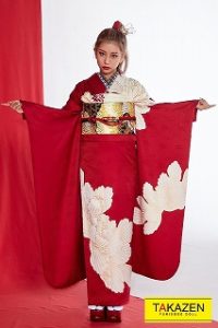 ヴｨンテージ　くすみ　振袖レンタル