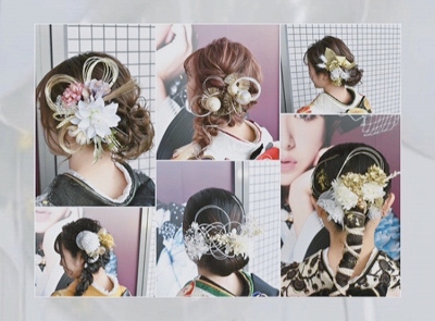 成人式　髪型　水引き　ヘアレンジ