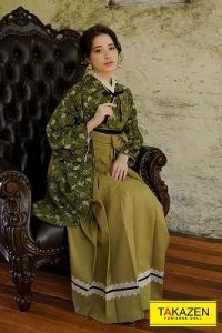 袴　アンティーク　カーキ