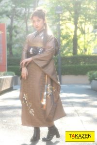 振袖　可愛い　大人っぽい　一本結び　ヴィンテージ