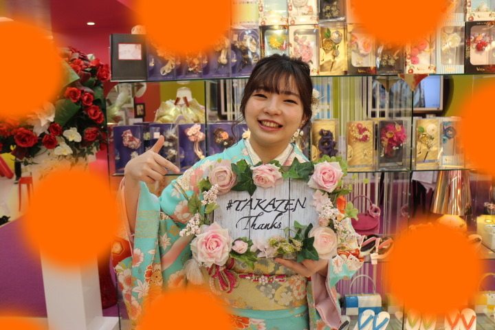 前撮り　振袖　撮影会　TAKAZEN　かわいい　イマドキ　古典　水色