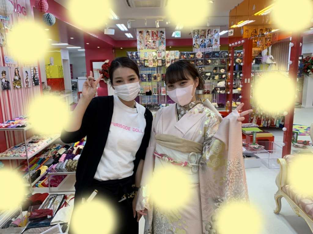 ヴｨンテージ　くすみ　振袖レンタル　TAKAZEN神戸店